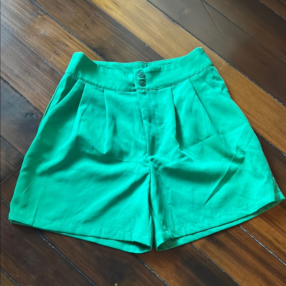 SHEIN High Waist Green Women's Shorts